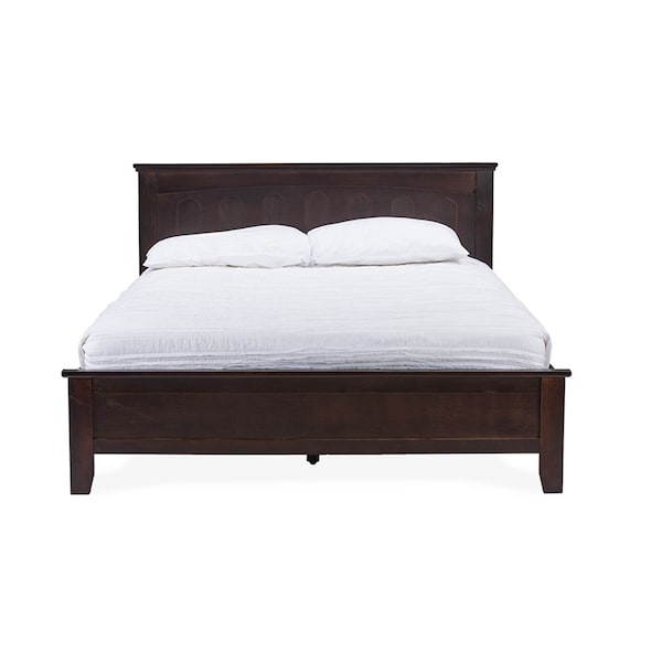 Spuma Cappuccino Wood Contemporary Full-Size Bed